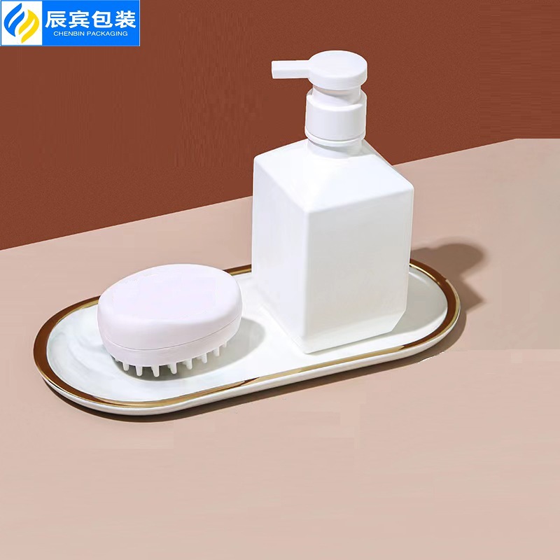 PE材质300ML容量洗发水 和沐浴露 身体乳 方形瓶子