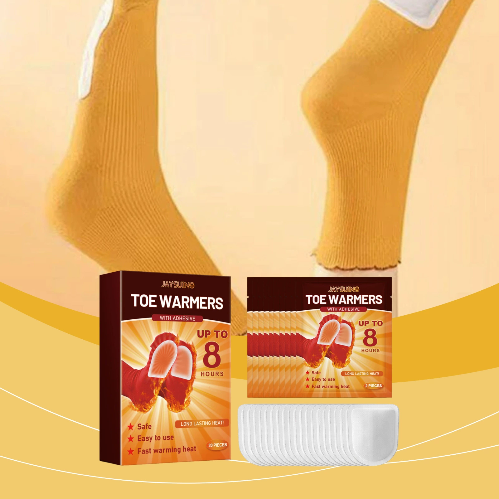 Пластырь для обогрева ног Jaysuing на осень и зиму для предотвращения простуды и рассеивания холода, ежедневный портативный обогреватель для ног, детский нагревательный пластырь