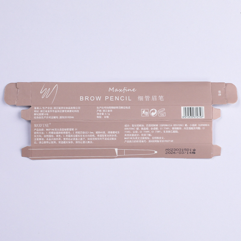 Maxfine Morandi color de doble cabeza ultra fino lápiz de cejas impermeable no manchado de larga duración suave productos genuinos maquillaje al por mayor