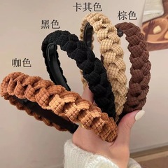 高顱頂頭箍秋冬復古發箍2024新款外出簡約壓發防滑髮飾發卡頭飾女
