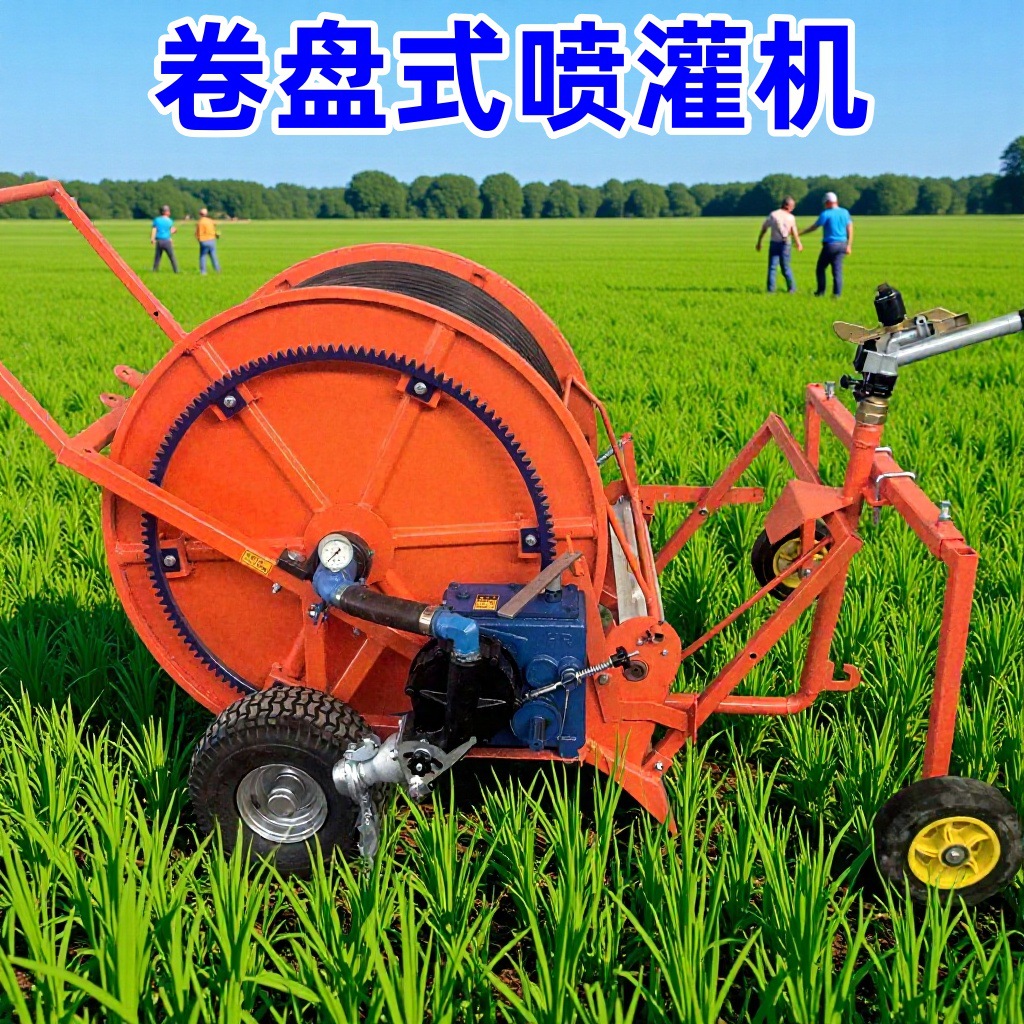 卷盘式喷灌机自动回管绞盘式浇地机高标准农田多喷头桁架灌溉机械