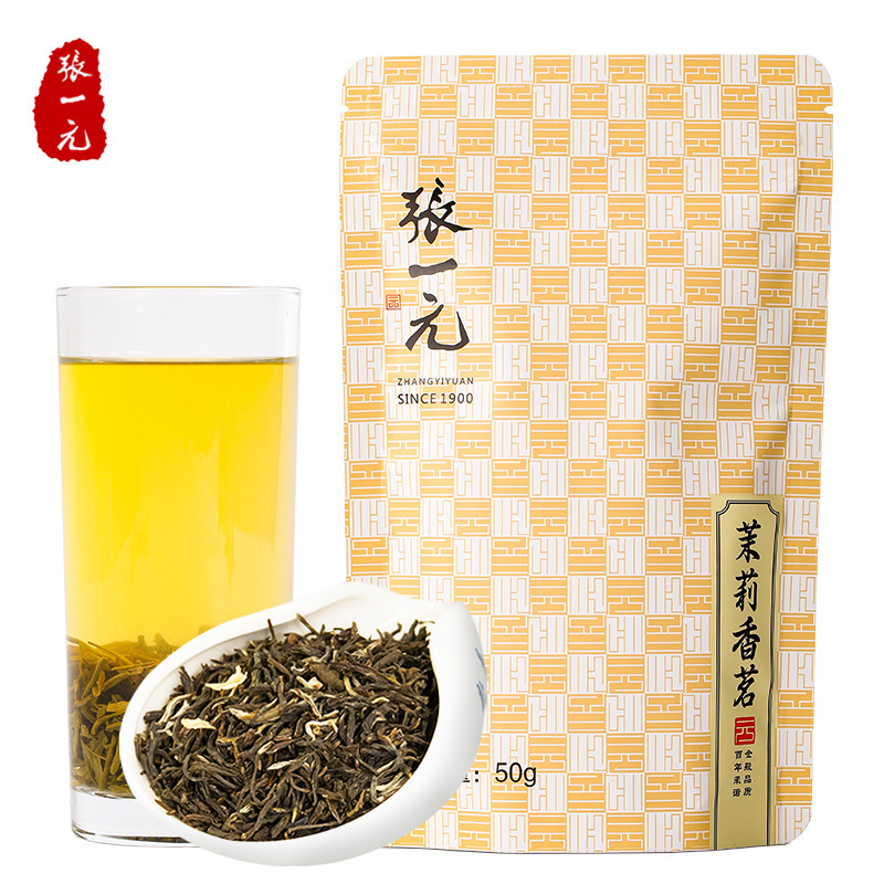 Zhang Yiyuan tea super fragrant jasmine tea fragrant tea 50 g/bag Chinese old brand fragrant mellow scented tea