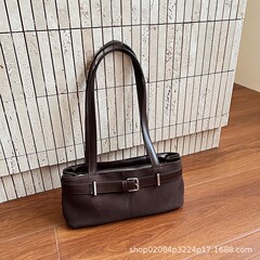 跨境2025新款通勤大容量复古简约小众设计女士单肩包斜挎包托特包