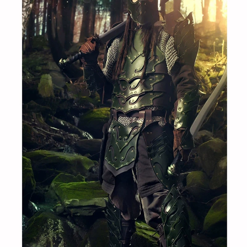 Кожу PU кожаный средневековый воин косплей доспехи доспехи Хэллоуин карнавал сценические реквизиты внешняя торговля