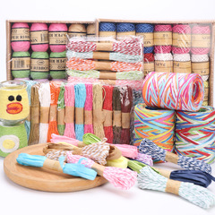 Colorful paper rope weaving handmade children's art area DIY paper rope painting line