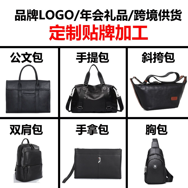 Waterproof capacious one-shoulder bag, genuine leather, custom-made