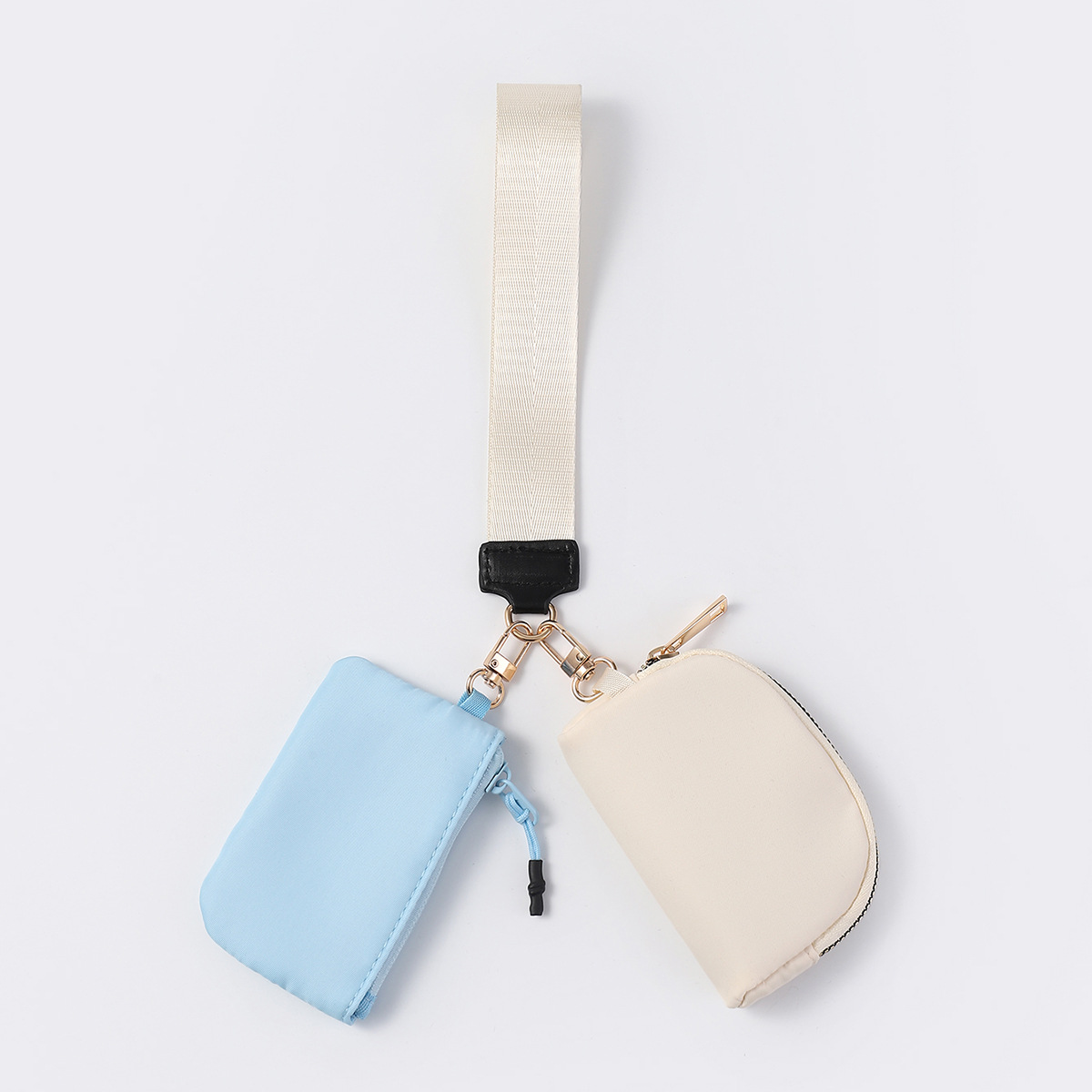 Bolso de muñeca transfronterizo LULU con el mismo estilo Mini bolso de color de moda portátil Estuche para llaves de almacenamiento impermeable de nailon