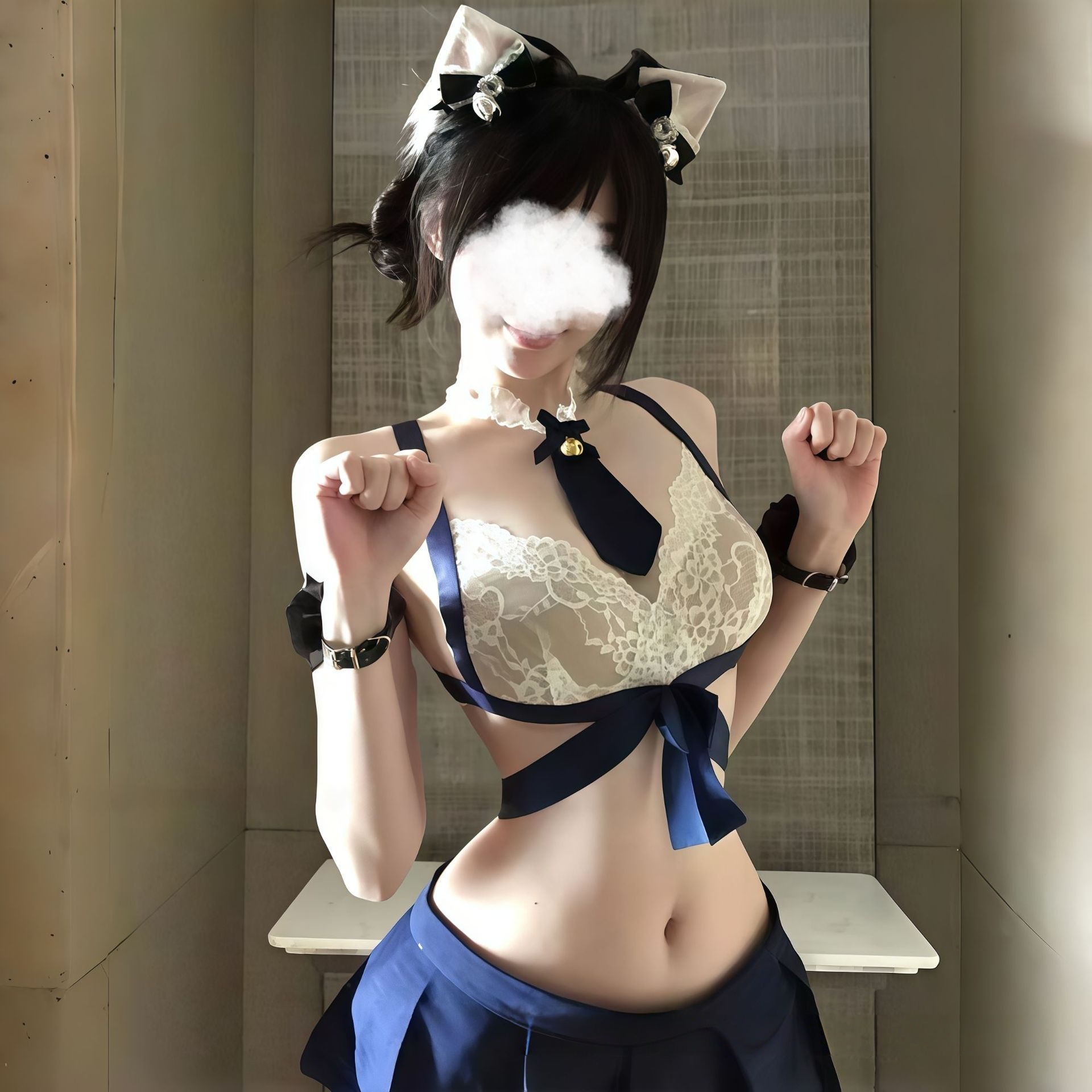 100kg Sexy Jk Miniskirt No-Removal Cosplay Cat Girl Pure Desire Maid Revealing Lingerie Flirting Pajamas
