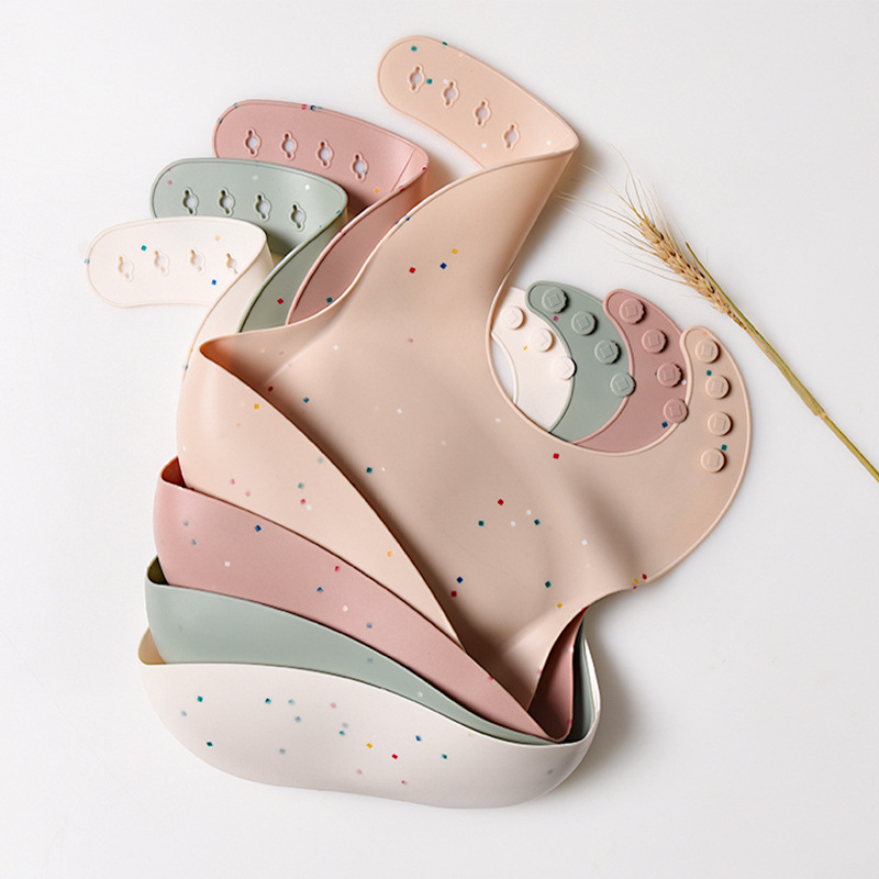 Baby Three-Dimensional Food Pocket Baby's Slippery Towel Wash-Free Slippery Waterproof Children's Bib Silicone Bib