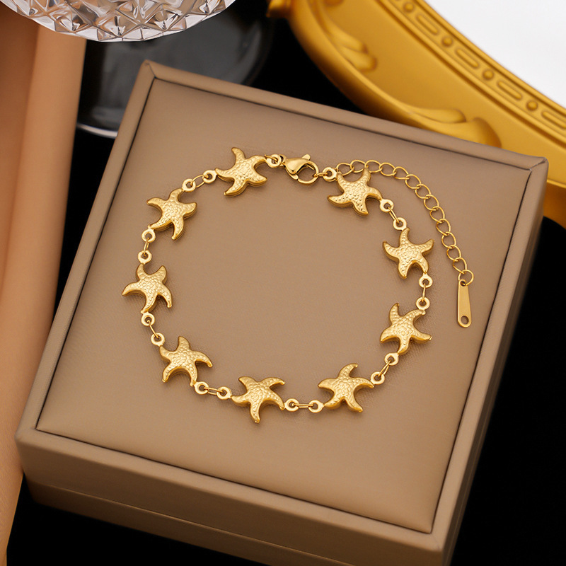 クロスボーダー東莞チタン鋼ジュエリー色褪せない新しい日本と韓国のアクセサリーブレスレット女性用 18K ゴールドファッションライト高級ハイエンド|undefined
