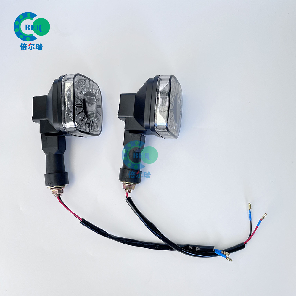 Motocicleta transfronteriza CG125 luz de dirección conjunto luz de dirección CG125 cubierta de cristal de curva luz de señal LED