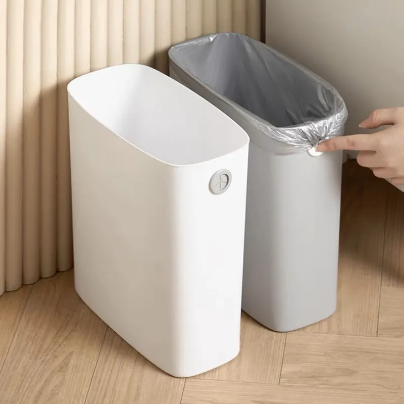 浴室の隙間用ゴミ箱 寝室 リビング キッチン 隙間用 蓋なし 長方形ゴミ箱 トイレペーパーバスケット 収納|undefined