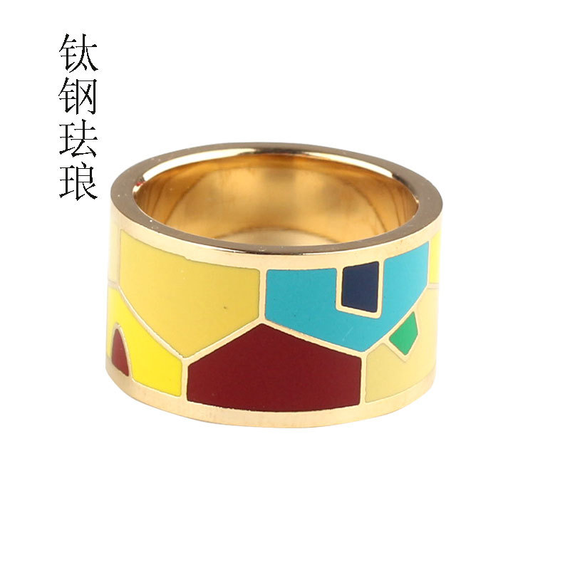 Titanium Steel Ring Silk Scarf Buckle Ring Shawl Buckle Clothes Accessories Small Square Scarf Knot Buckle Scarf Jewelry Enamel Color