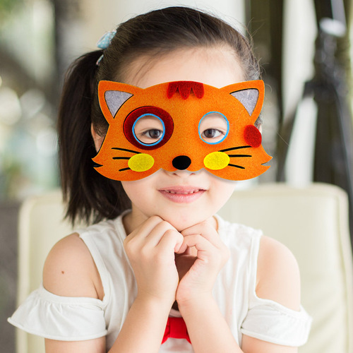 Children's Day performance cartoon mask zodiac kindergarten non-woven handmade DIY animal mask performance props