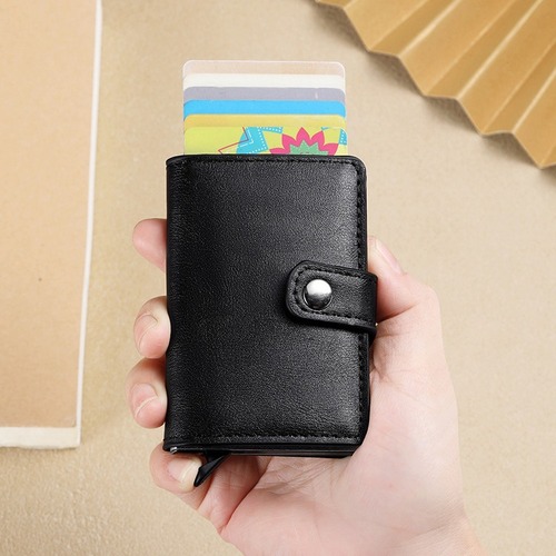Cross-border exclusive new metal automatic pop-up card holder for men and women, card holder, card holder, card box, high-looking and simple