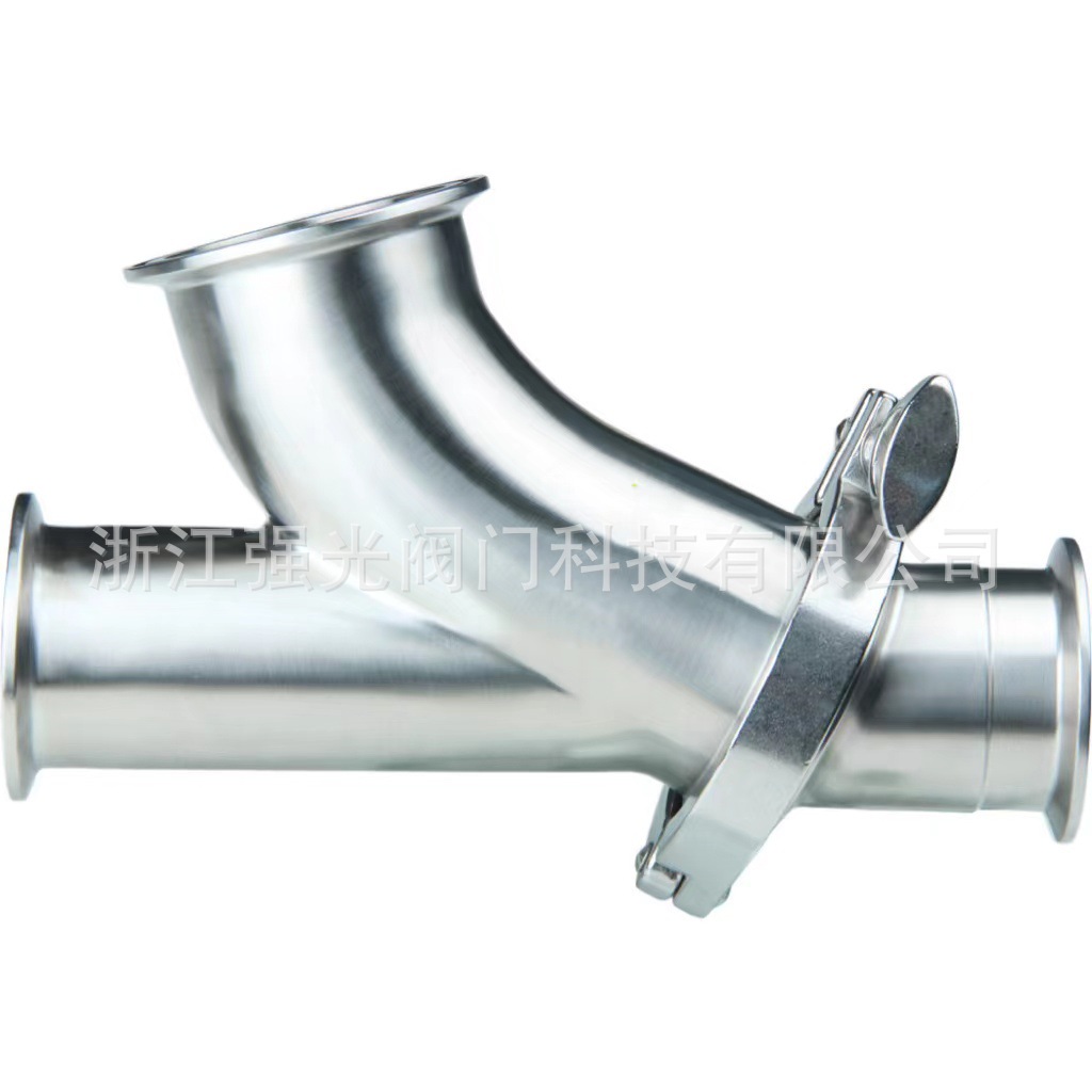 卫生级Y形止回阀，快装，卡箍式，焊接，食品级，304/316不锈钢