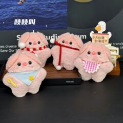 創意的でかわいい豚のマフラーはブタの漫画のキーホルダーのペンダントのぬいぐるみのカバンのぬいぐるみの卸売りを囲みます。