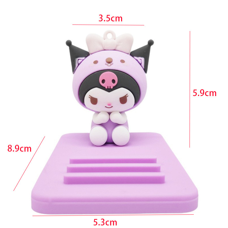 Cartoon Cute Sanrio Doll Lazy Desktop Mobile Phone Stand Base Creative Small Gift Ornament Wholesale Customization