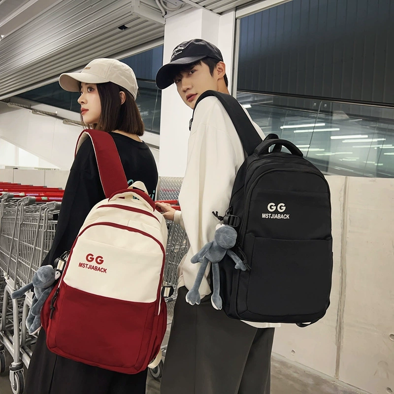 Capacious backpack for leisure for men and women, bag for traveling, Korean style