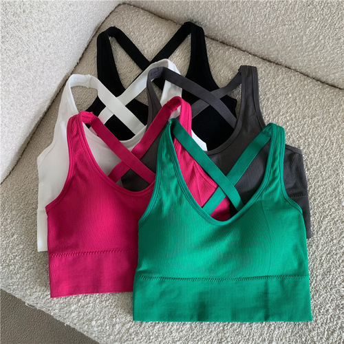 Design-sensory suspender vest for women in summer hot girls with cross-bearing straps and chest pads, sleeveless tops, trendy