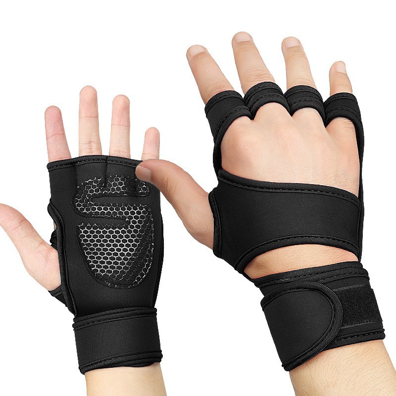 Guantes deportivos y de fitness para mujer, antideslizante, resistente al desgaste, a prueba de capullos, absorción de impactos, entrenamiento de yoga transpirable, guantes de ciclismo de medio dedo al por mayor