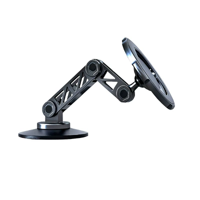 New car phone holder, mechanical arm phone stand 70% off foldable dashboard 360-degree rotatable magnetic holder (Car phone holder) - gunmetal-r25
