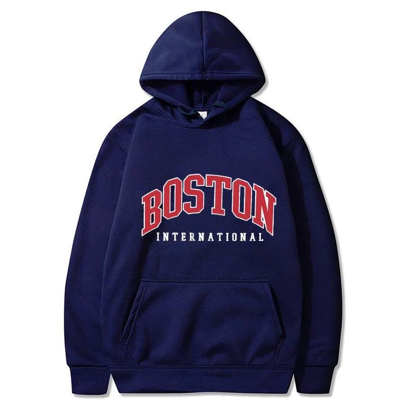 Women's Long Sleeves Boston Brooklyn Letter Print Hoodie Wom
