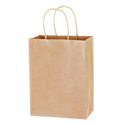Kraft paper bag disposable takeaway milk tea packaging bag red and white gift gift box clothing portable paper bag