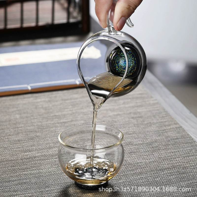Любимая ручной работы стеклянная кружка Yansan Starry Cup Tea Sub -Чайное море крем чайная чашка с чайной живописью чайная церемония чай