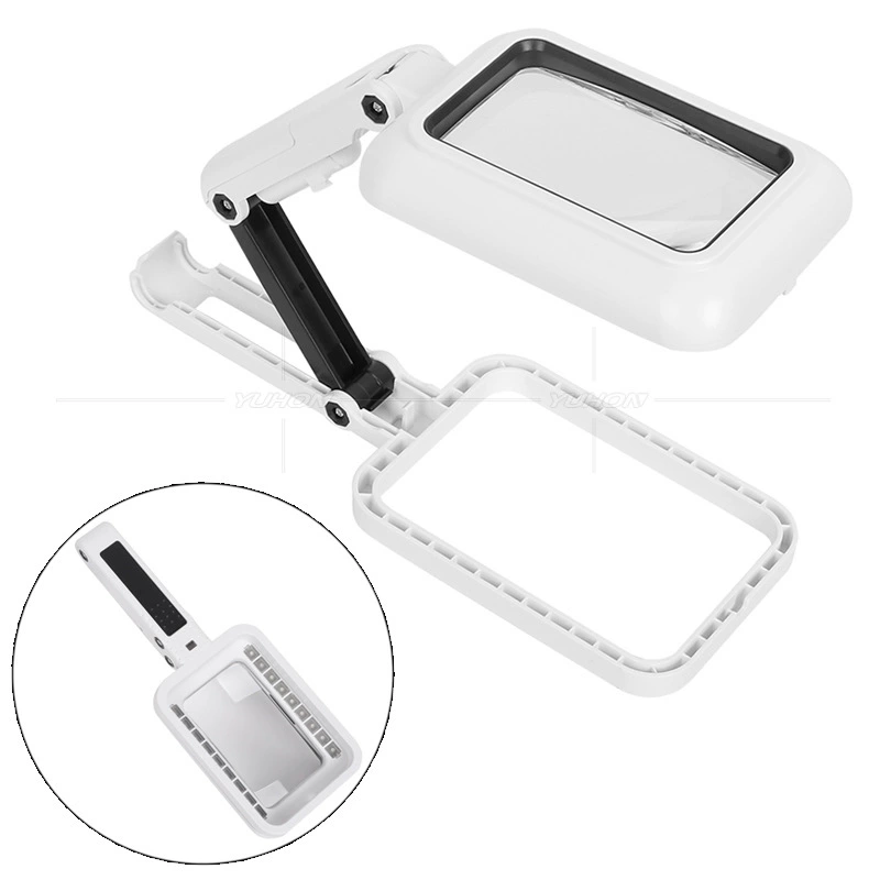 Портативная настольная многоцелевая прямоугольная Лупа 18 светодиодных фонарей USB считывание внешнего источника питания ремонтная печатная плата