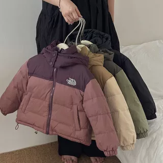 秋冬新款儿童保暖外套男女童休闲可拆连帽童装羽丝绒丝防寒服批发