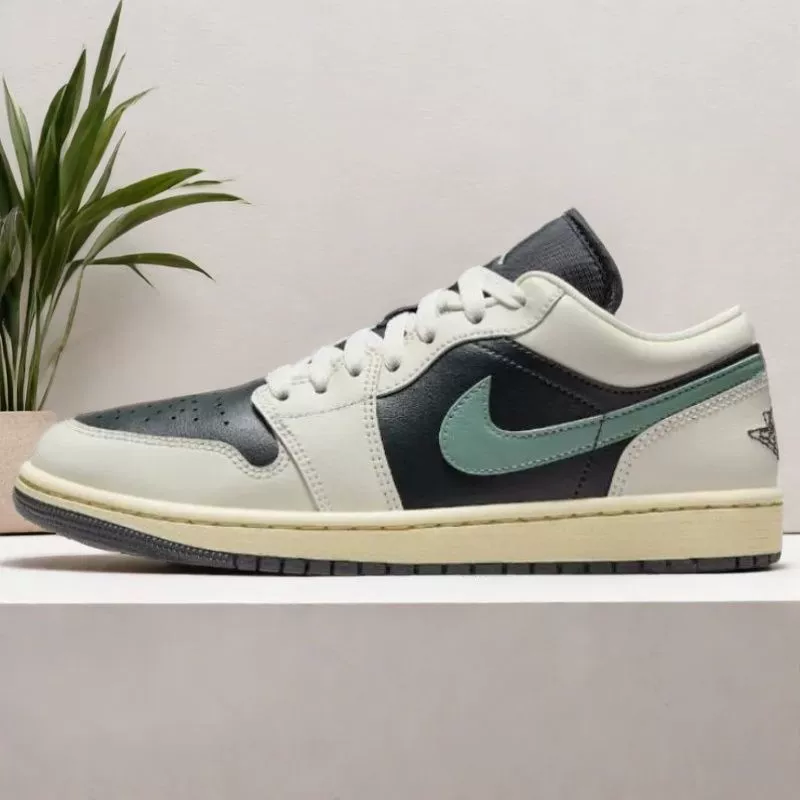 Putian Pure Original New Aj1 Low-Top Basketball Shoes Smoke Gray Platinum Black Black Green Couple Black and White Panda Men's and Women's Sports