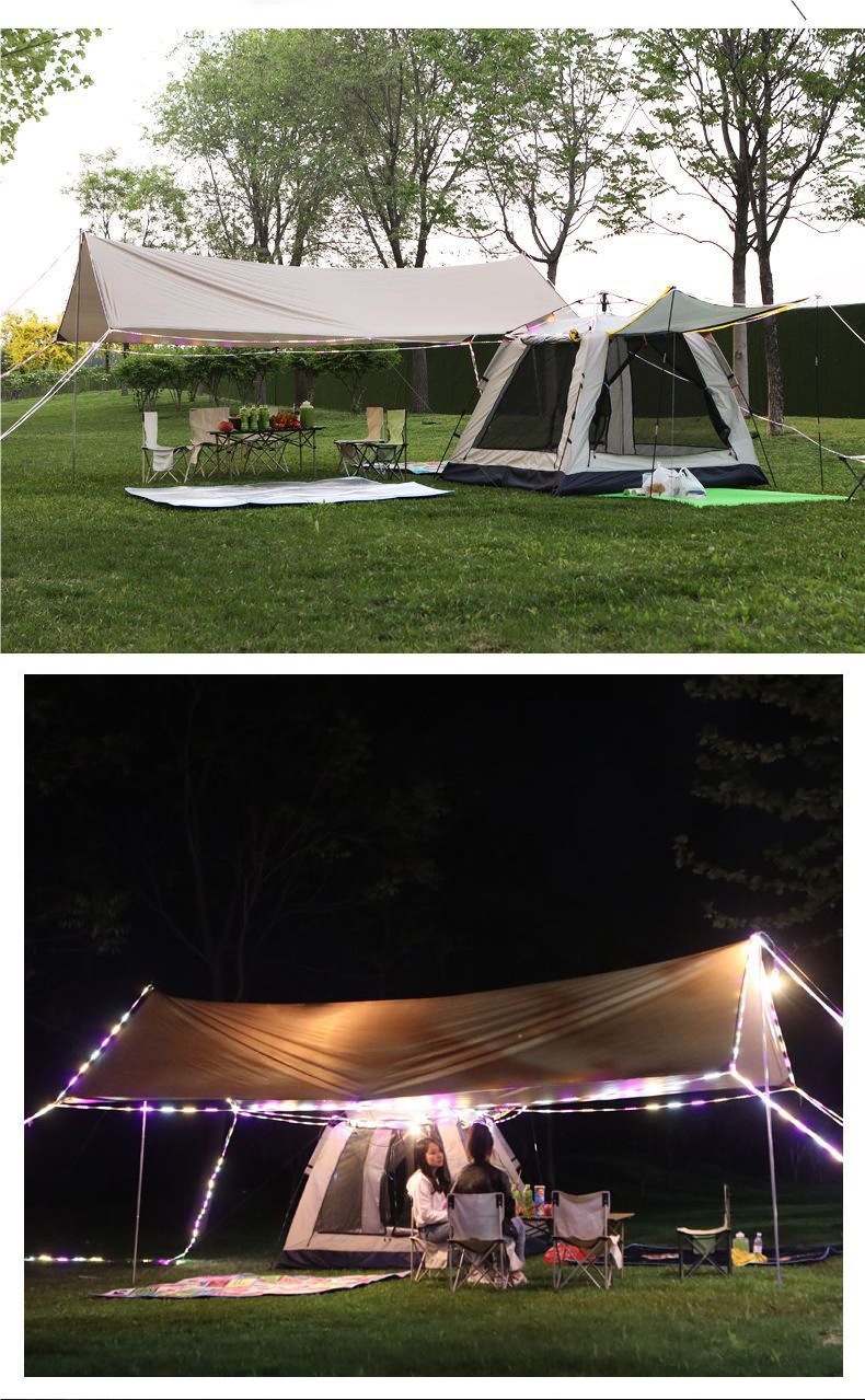 Outdoor canopy tent, thickened sunshade, waterproof, sun-proof, UV-resistant, portable camping butterfly canopy
