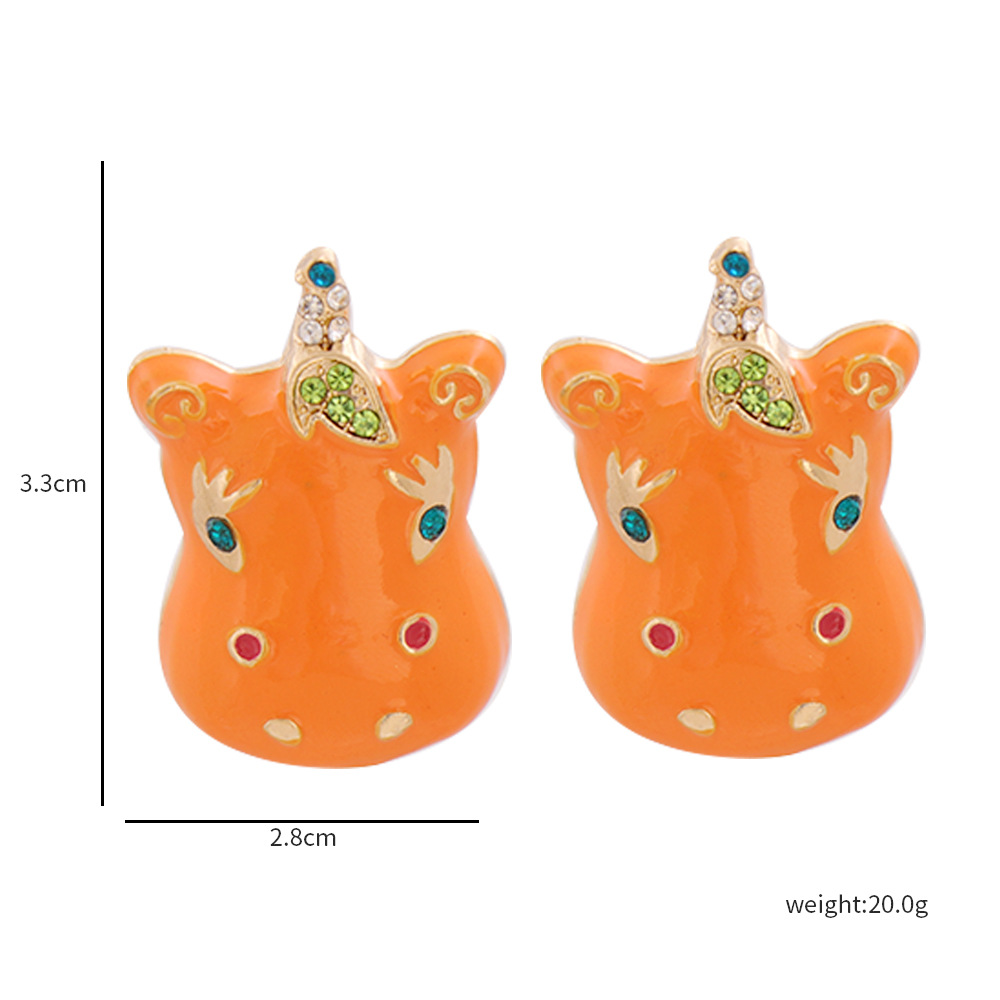 Cute Childlike Pony Alloy Earrings Wholesale display picture 1