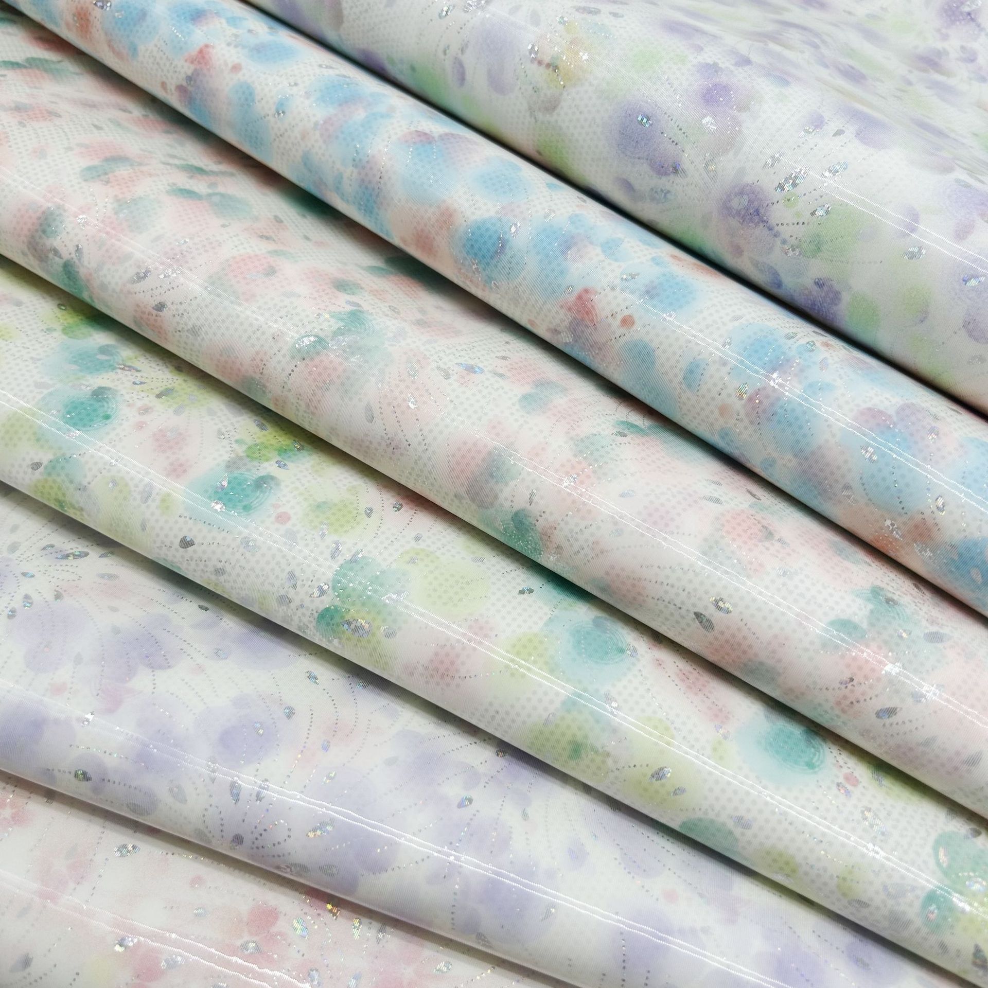 小清新碎花TPU革 设计感3D小花质感箱包手袋面料