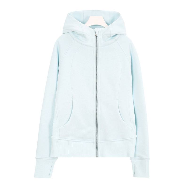 Lulu Original New Scuba Hooded Sweatshirt Sports Casual Zip-Up Jacket New Slim-Fit Coat