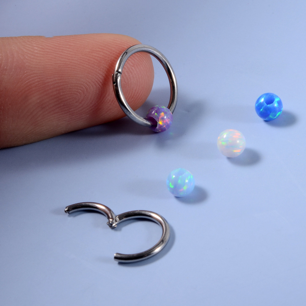 Simple Style Geometric Stainless Steel Inlay Artificial Gemstones Unisex Ear Studs 1 Piece