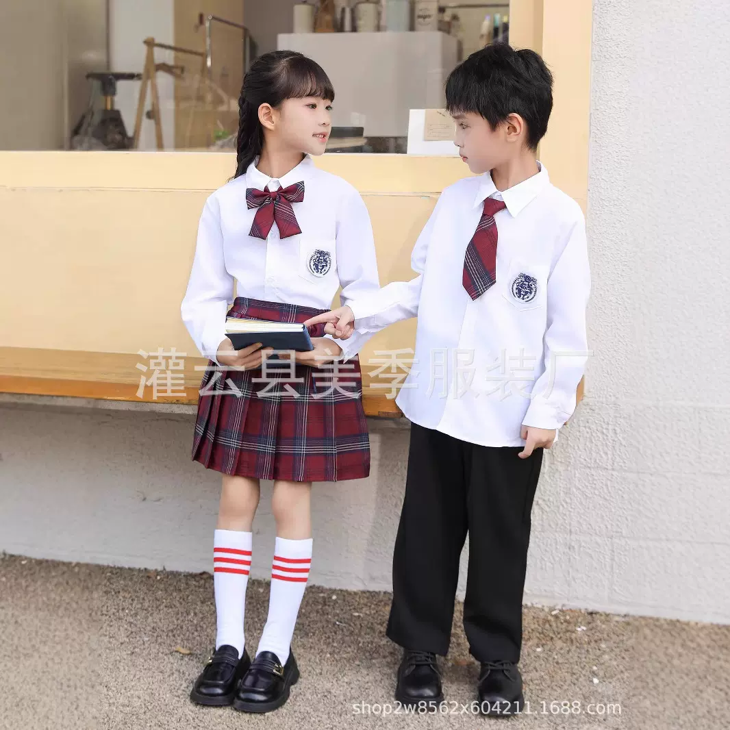 元旦儿童合唱团诗歌朗诵演出服中小学生运动会学院风班服校服套装