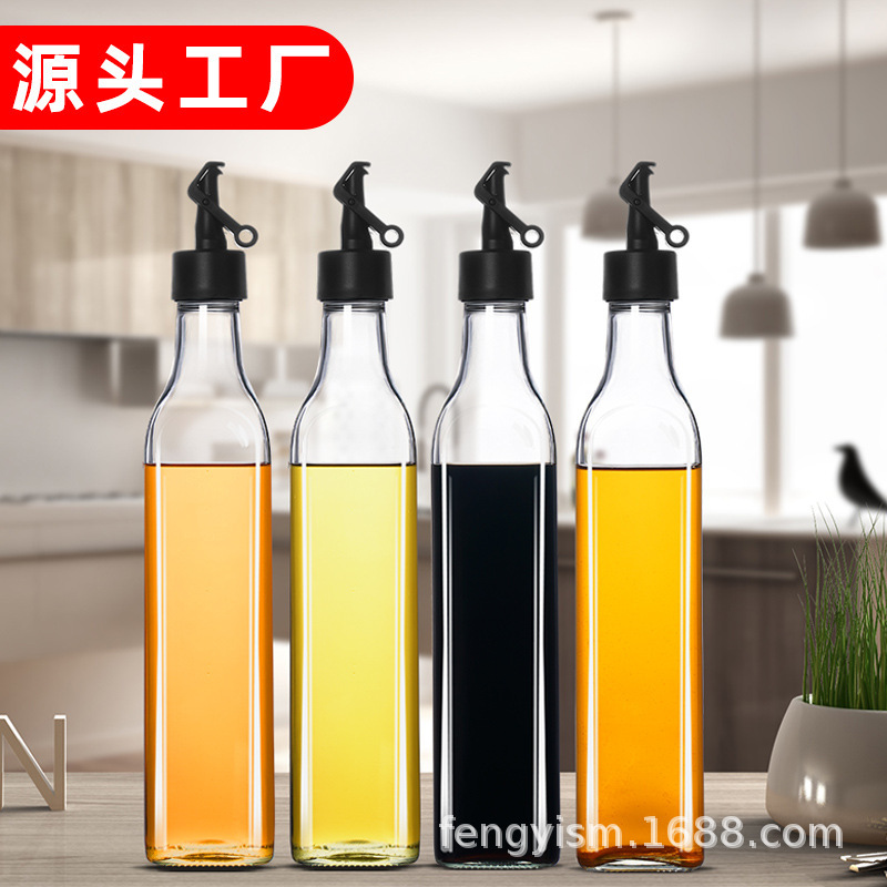 Automatic Opening and Closing Oil Pot Glass Oil Bottle Gravity Sensor Household Kitchen Vinegar and Oil Dispenser