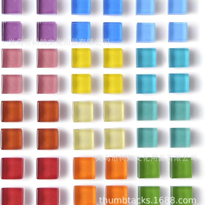 Cross-Border Manufacturer Transparent Colorful Square Glass Thumbtack Mosaic Gradient Decorative Photo Wall 12 Colors 24 Pieces Boxed Cross-Border Manufacturer Transparent Colorful Square Glass Thumbtack Mosaic Gradient Decorative Photo Wall 12 Colors 24 Pieces Boxed