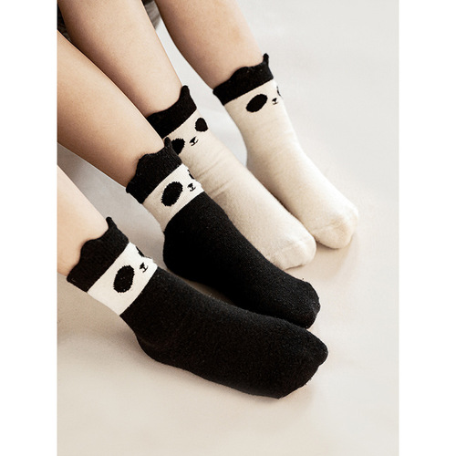 Wulibuyi male and female baby cute pet stickers ear-mounted socks spring and autumn new cute soft cotton socks