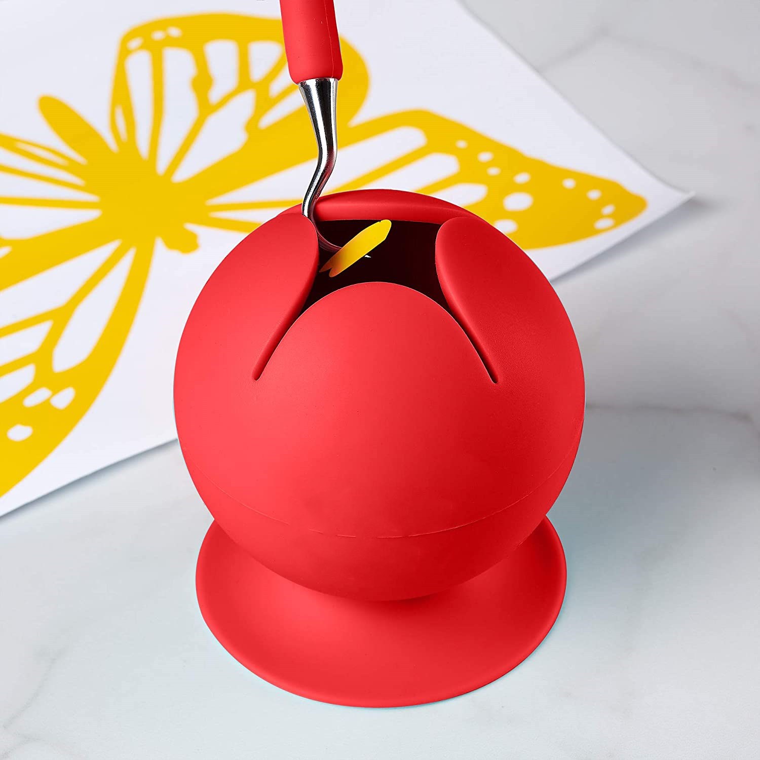 2020新品硅胶吸盘式 硅胶废料收纳盒废料收集器 亚马逊新品收纳球|ms