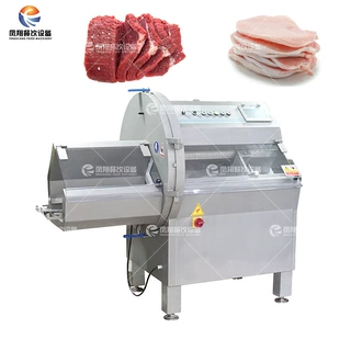 厂家直销 全自动冻肉砍排机 冻肉冷鱼鸭肉切片机 牛排猪扒切割机