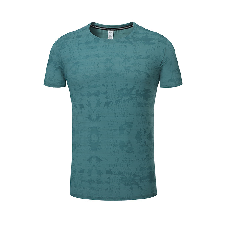 Cross-Border Deportes de los hombres de seda de hielo de secado rápido ropa al aire libre corriendo suelto más tamaño estiramiento de manga corta top en stock al por mayor UA