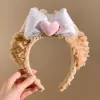 7027 Paradise photo headband-polka dot pink heart