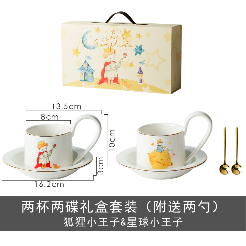 serie de tazas de café de platos pequeños princes set Phnom Penh taza de cerámica para el menú de la tarde regalo de boda