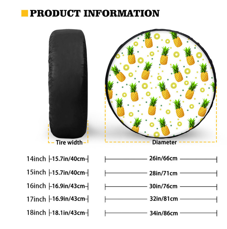 To figure full-width customized middle hole car spare tire cover tire protective cover car dust protective cover 18in