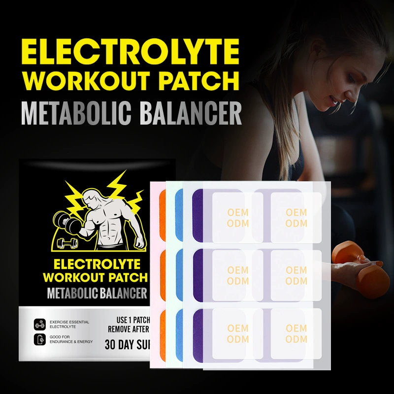 Пластырь ELECTROLYTEWORKOUT PATCH для спорта, трансдермальный, с GLP-1, витаминный, цветной, для трансграничной торговли