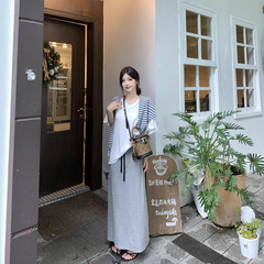プラスサイズの女性服ファットmm韓国スタイルスリムカジュアルルーズトップ+女性用ミッドレングススリムスーツ