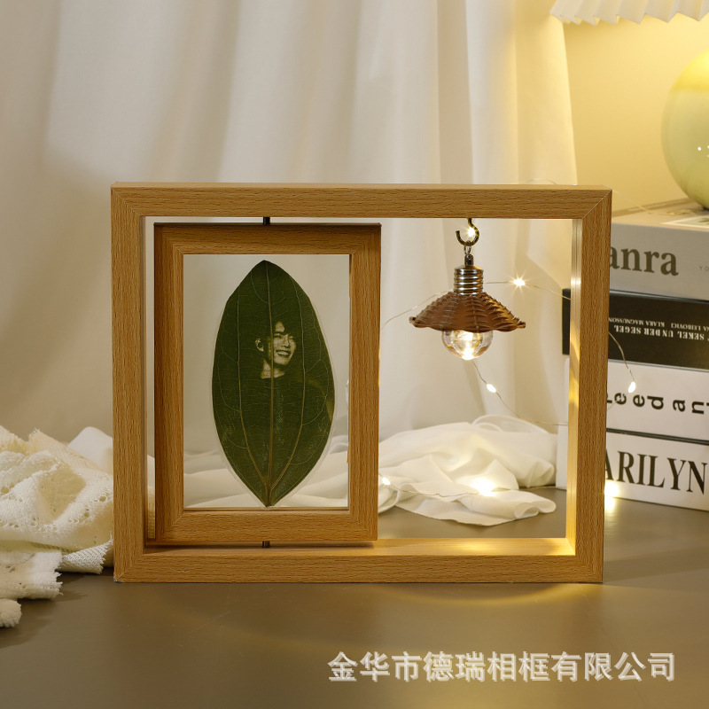 Leaf carving photo frame table manufacturers wholesale inside and outside rotating frame with decorative multi-functional calligraphy and painting calligraphy double-sided display frame Leaf carving photo frame table manufacturers wholesale inside and outside rotating frame with decorative multi-functional calligraphy and painting calligraphy double-sided display frame